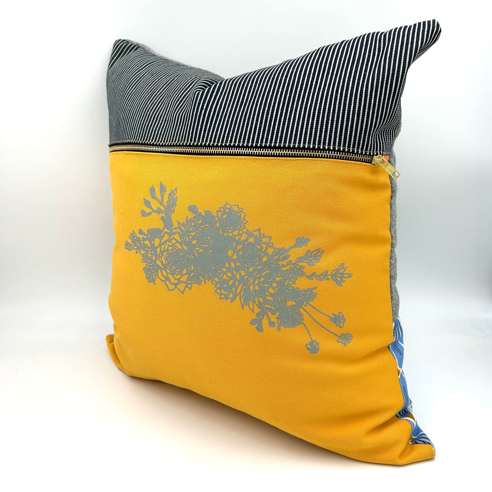 Swale Pillow :: Succulents on Yellow Gold Canvas