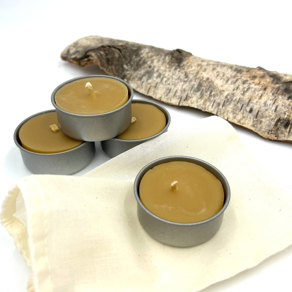 Beeswax Tealight Candles :: Set of 4