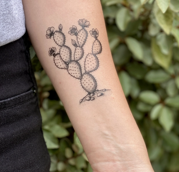 Prickly Pear Cactus Temp Tattoo