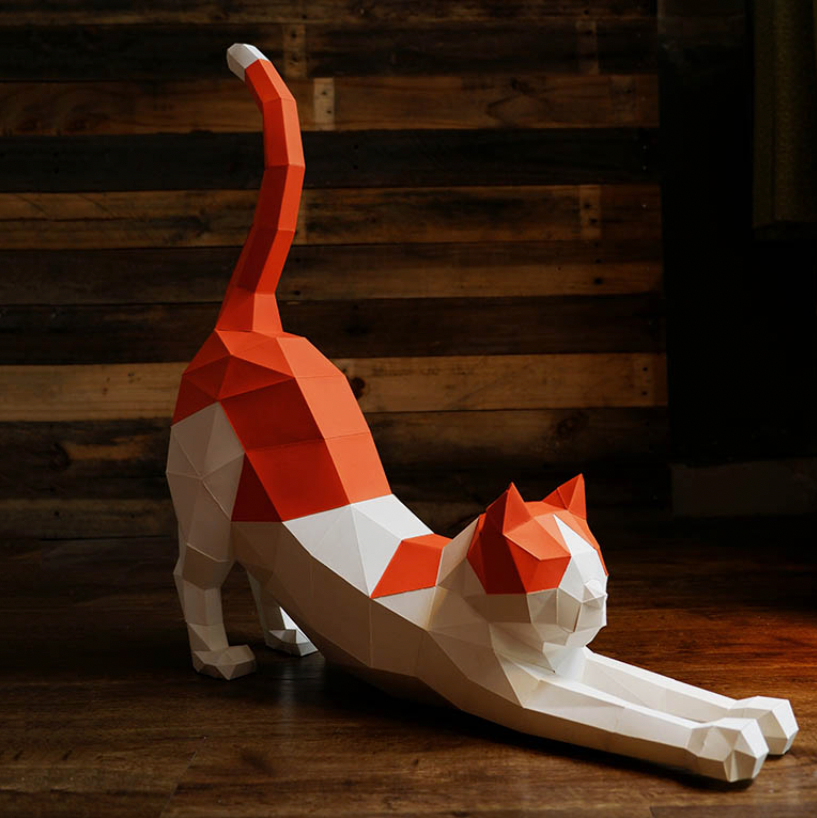 
                  
                    Stretching Cat Model Papercraft Kit
                  
                