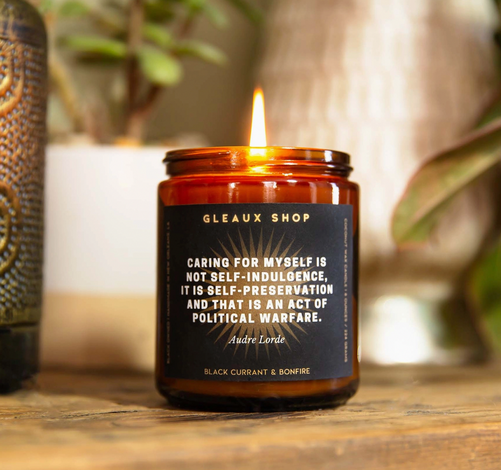 Self Care: Black Currant and Bonfire Apothecary Candle