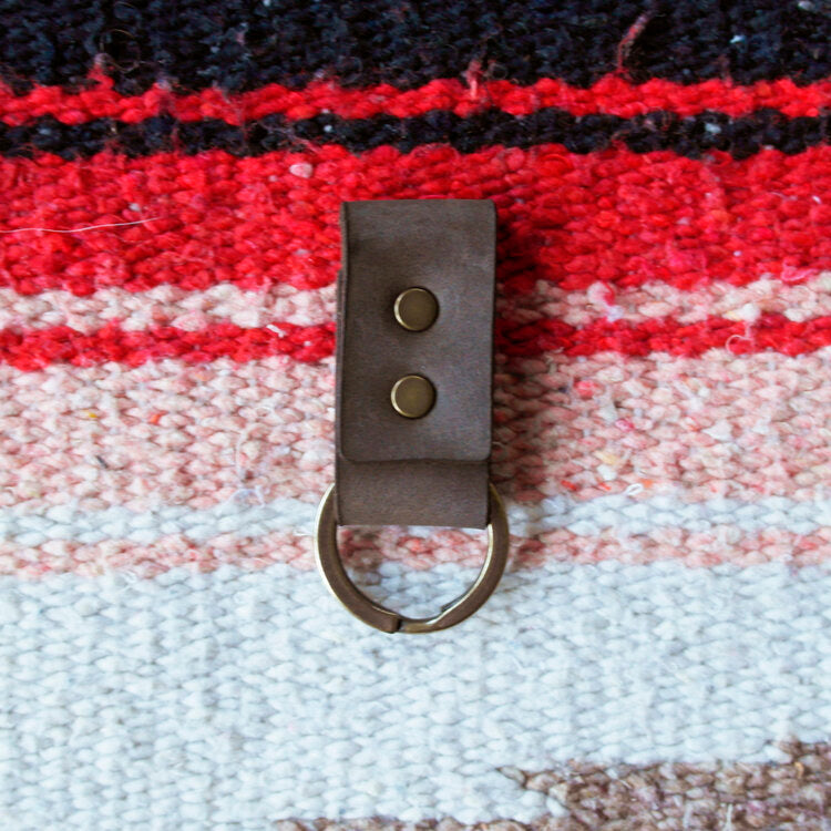 
                  
                    Leather-Strap Keychain
                  
                