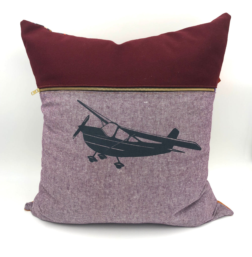 Swale Pillow :: Cessna on Lavender Woven