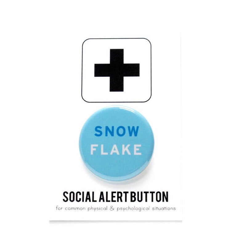 SNOW FLAKE Pinback Button