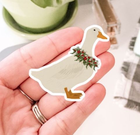 Christmas Duck Sticker