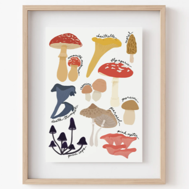Forager Mushroom Print