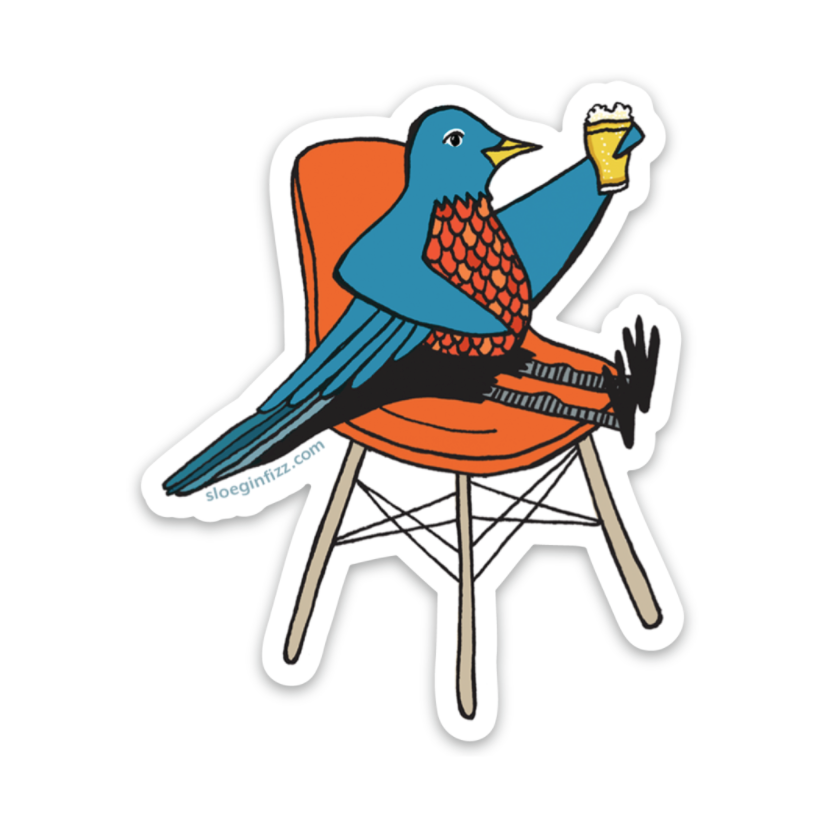 Robin Says Cheers to You Sticker