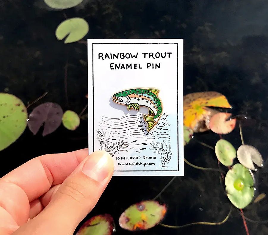 
                  
                    Rainbow Trout Enamel Pin
                  
                