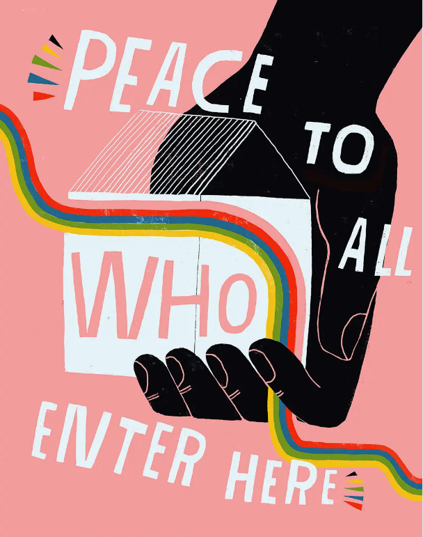 Peace To All Who Enter Here Art Print