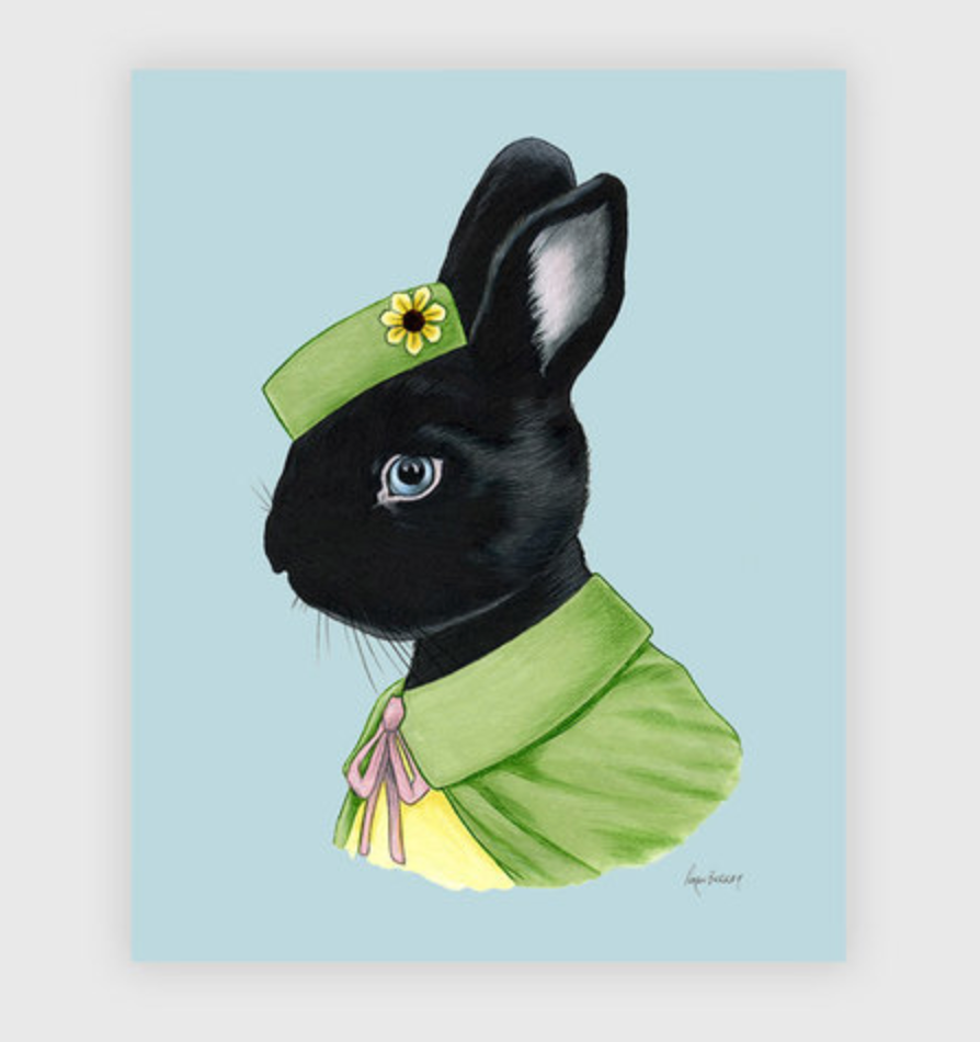 Black Rabbit Print