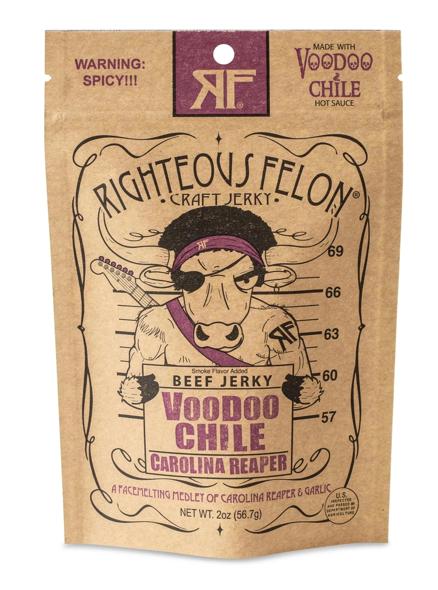 
                  
                    Voodoo Chile Carolina Reaper Jerky 2 oz
                  
                