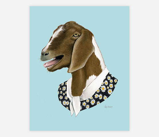 Lady Goat Print