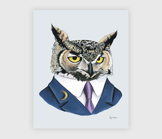 Horned Owl Print